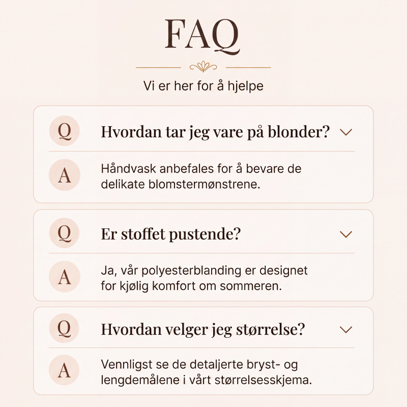 Elegant blondekjole med V-hals for kvinner