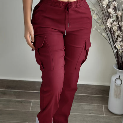 Cargobukser med snøring i midjen for kvinner, casual stil