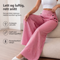 Høytaljede stripete vide bukser