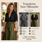 Women's Elegant Shirt & Tie-Waist Skirt Set