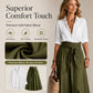 Women's Elegant Shirt & Tie-Waist Skirt Set