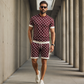 Uformelt 2-delt sett for menn: genser og shorts