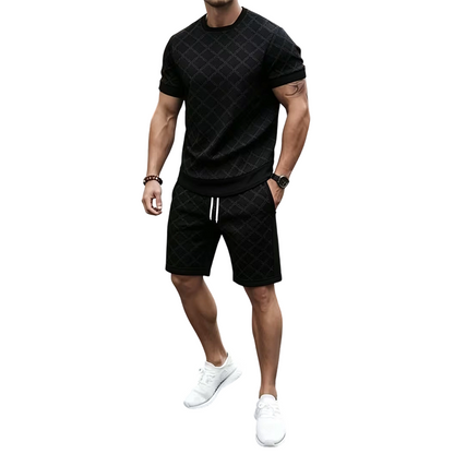 Uformelt 2-delt sett for menn: genser og shorts