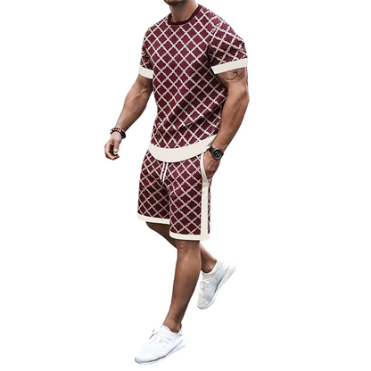 Uformelt 2-delt sett for menn: genser og shorts