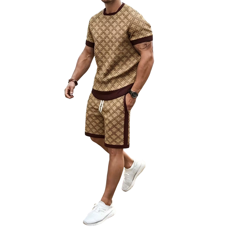 Uformelt 2-delt sett for menn: genser og shorts