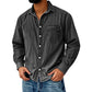 Menns retro vasket denimskjorte
