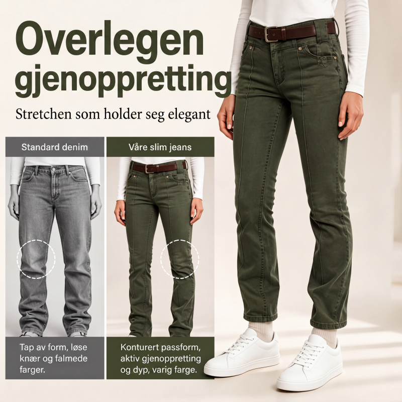 Chic stretch slanke jeans for kvinner