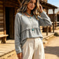 Kvinner vintage frynser og dusk casual topp
