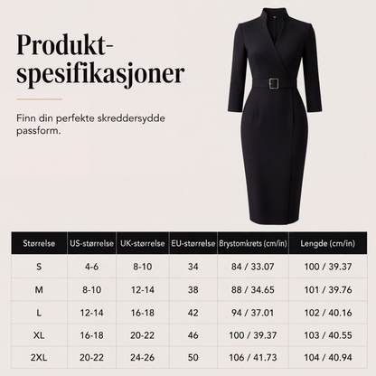 Midjebetont stilfull kjole