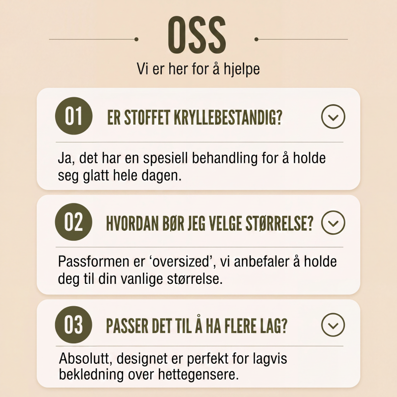 Langermet, løstsittende arbeidsskjorte for menn