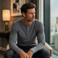 Henley-skjorte i slim fit for menn