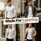Henley-skjorte i slim fit for menn