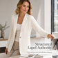 ✨ Elevated Comfort | Women's Soft Knit Lapel Cardigan with Pockets