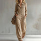 🍂 Cargo-jumpsuit med vide ben for damer – uanstrengt, praktisk stil og høstlig komfort
