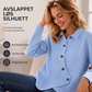 Strikket topp for kvinner med ujevn kant og knapper