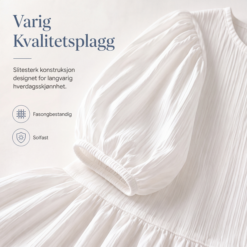 Langermet maxikjole med volangkant for kvinner