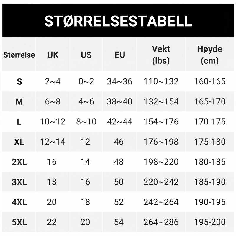 Uanstrengt stil 3-delt sett