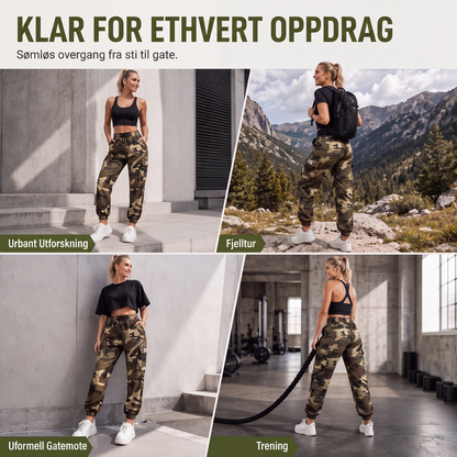 Dame cargo-bukser Lette utendørs joggebukser
