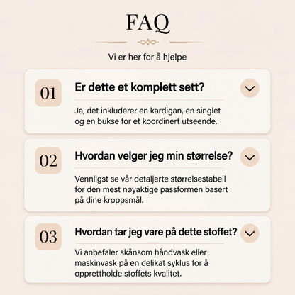 Elegant trykt 3-delt sett for kvinner