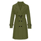 Klassisk dobbeltspent trenchcoat for kvinner