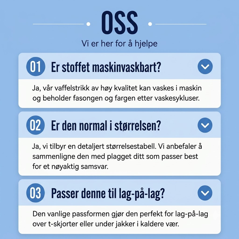 Herre Vaffelstrikket Kvartglidelås T-skjorte