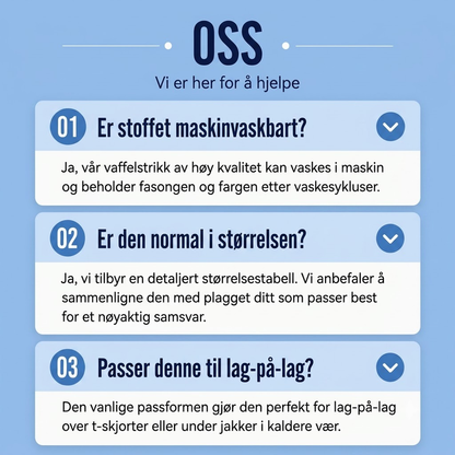 Herre Vaffelstrikket Kvartglidelås T-skjorte