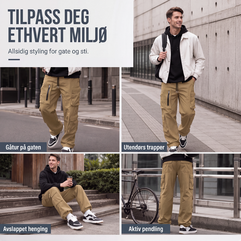 Cargobukser med flere lommer