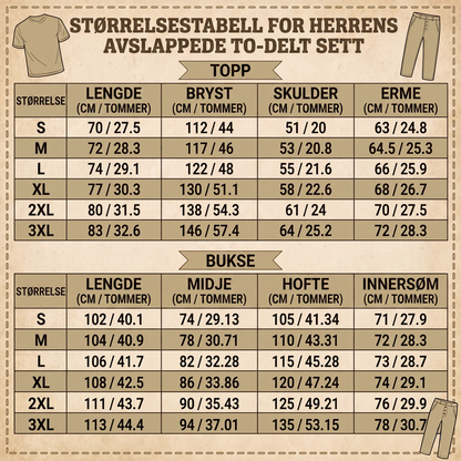 Avslappet hettesett for menn