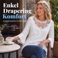 Kvinner uformell bluse med hul utforming, blonderapplikasjon og 3/4 ermer
