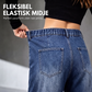 Jeans med høy midje i harem-stil for kvinner
