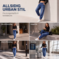 Jeans med høy midje i harem-stil for kvinner