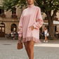 【S-3XL】💖Kjole med lange ermer og frynser