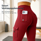 Høytaljede cargo-yogabukser for kvinner
