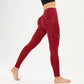 Høytaljede cargo-yogabukser for kvinner
