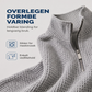 Herreavslappet genser med halvglidelås og vaffelstruktur