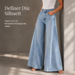 Dame uformelle høyt midje vide jeans
