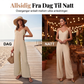 Dames uformell jumpsuit med V-hals og tynne stropper