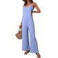 Dames uformell jumpsuit med V-hals og tynne stropper