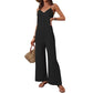 Dames uformell jumpsuit med V-hals og tynne stropper
