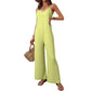 Dames uformell jumpsuit med V-hals og tynne stropper
