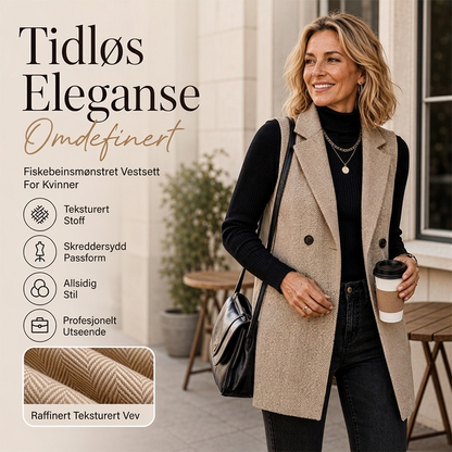 Dobbeltspent blazer-vest for kvinner