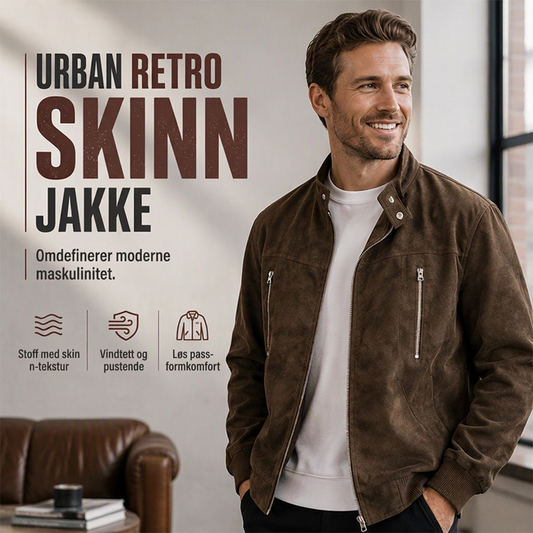 Retro stående krage bomberjakke for menn