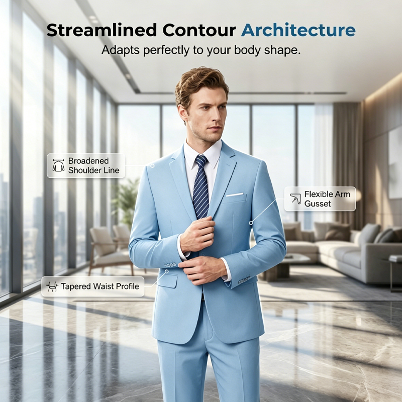 ✨👔50 % RABATT + GRATIS FRAKT🔥 2-delt herredress i moderne passform