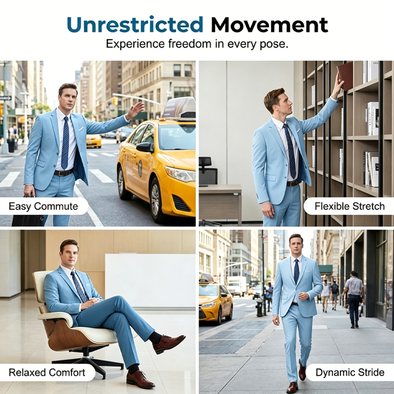 ✨👔50 % RABATT + GRATIS FRAKT🔥 2-delt herredress i moderne passform