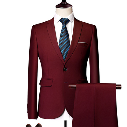 ✨👔50 % RABATT + GRATIS FRAKT🔥 2-delt herredress i moderne passform