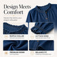 Elegant denimskjorte for kvinner med volang og høy hals