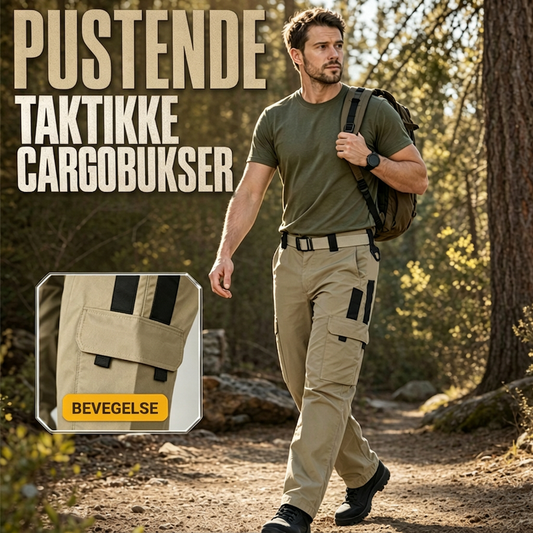 Utendørs flerlommes cargobukser for menn