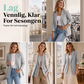 Dameblazer med kabelstrikk og sidestripe