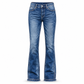 Damejeans med høy midje, retro utføring og utslåtte ben
