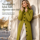 Dame kabelstrikket mockneck lang cardigan duster-genserkåpe
